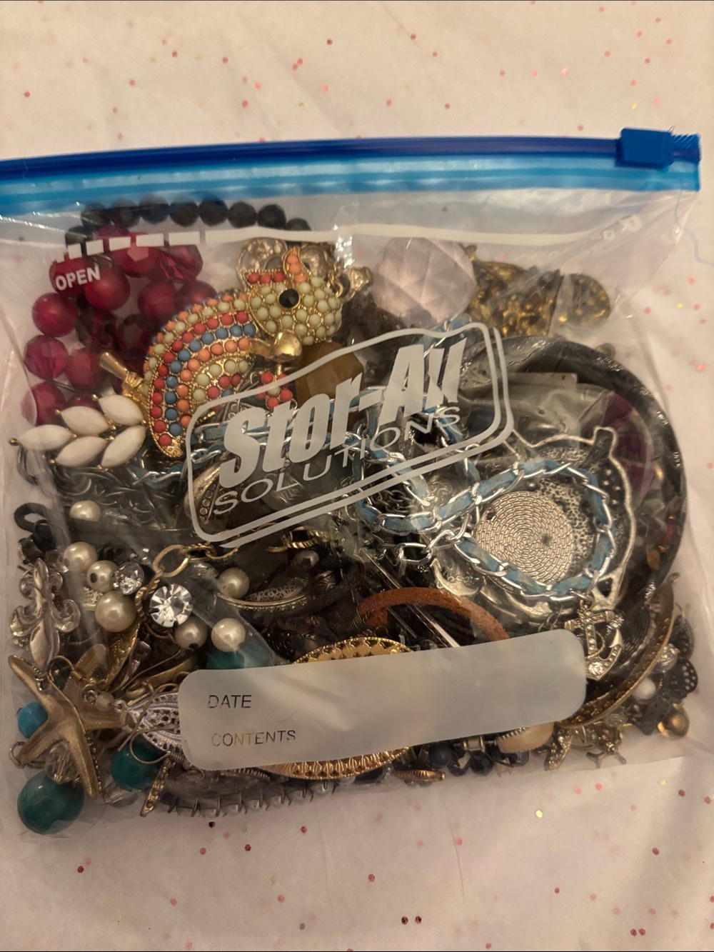 Mixed Fashion Jewelry Lot - Turquoise, Pink, Gold, Silver - Picture 2 of 2